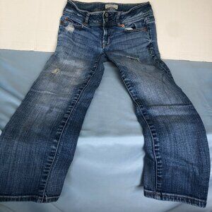 Aeropostale 00 Distressed Jean Capris 26" Waist, 22.5" Inseam